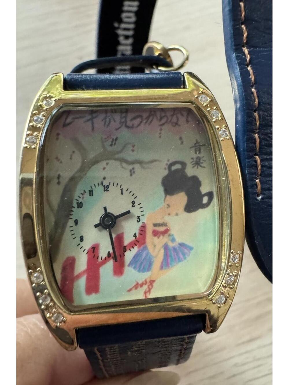 Harajuku Lovers LOVE Watch Blue Strap Japanese Movement 5ATM Double Band - Picture 4 of 15